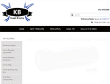 Tablet Screenshot of kegglebrewing.com